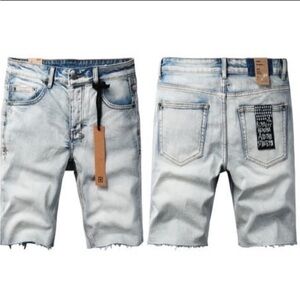 Men's Light Blue Denim Shorts